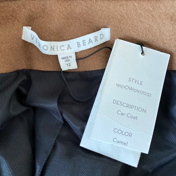 NEW Veronica Beard Size 12 Wool Blend Car Coat - Picture 6 of 8